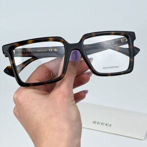 Gucci GG1540O 006 BRAND NEW Eyeglasses Havana Men Square 55mm